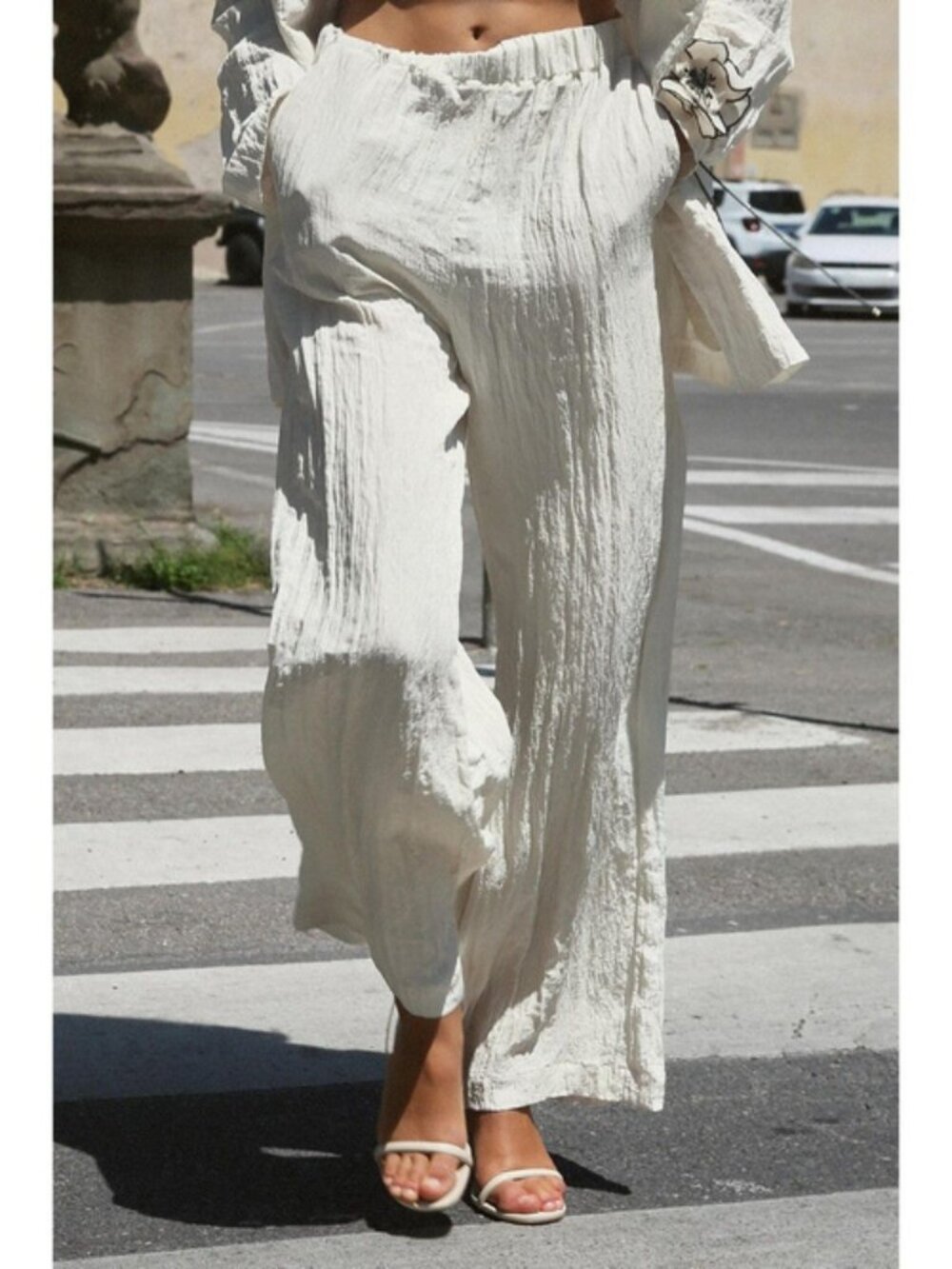 NWOT ZARA WOMEN'S PLEATED PANTS CREAM 8016/759 Sz-S